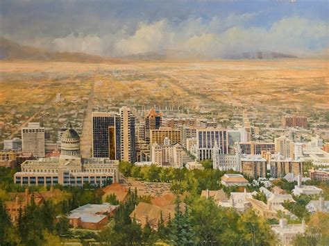 Salt Lake City Landscape By Bagguely Salt Lake City Landscape Original