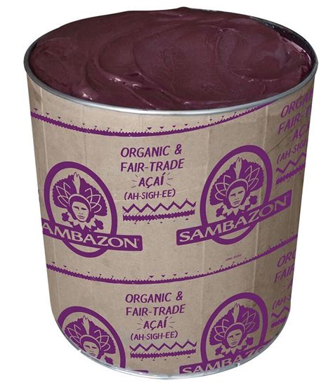 Sambazon Organic Acai Berry Sorbet Tub 3 Gallon Scoopable Tub