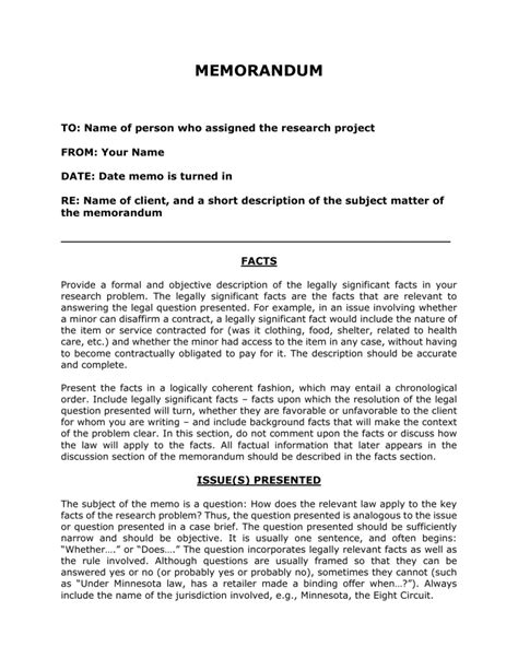 Sample Legal Memorandum Format At Ryan Fitzsimons Blog