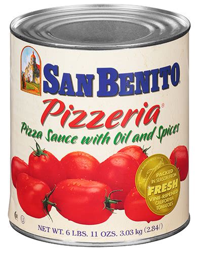 San Benito Pizzeria Fully Prepared Pizza Sauce Neil Jones Food Company