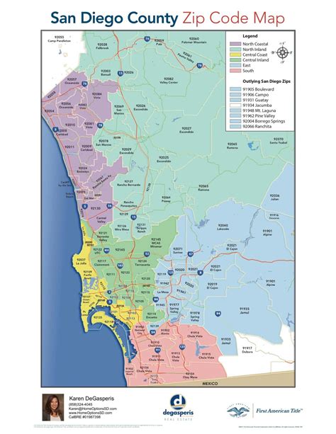 San Diego Zip Code Map Tile San Diego Zip Code Map Tile