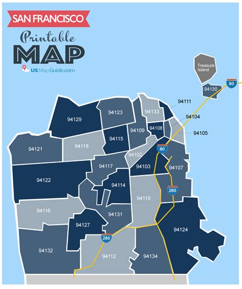 San Francisco California Zip Codes Map And Full List
