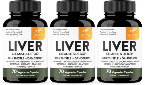 Sandhu S Liver Renew Cleanse Detox Repair Support 70 Capsules Herbal Supplement For Liver Health Milk Thistle Dandelion Root With 9 Minerals Target