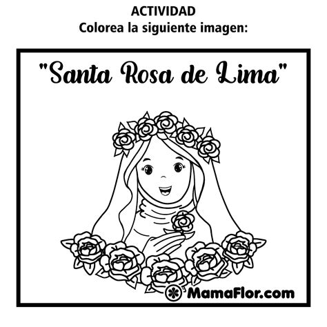 Santa Rosa De Lima Para Colorear 2025