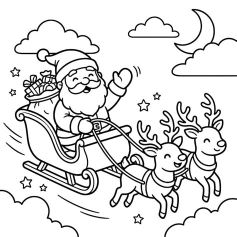 Santa Sleigh Images Coloring Page Download Print Or Color Online For Santa Sleigh Images Coloring Page Download Print Or Color Online For