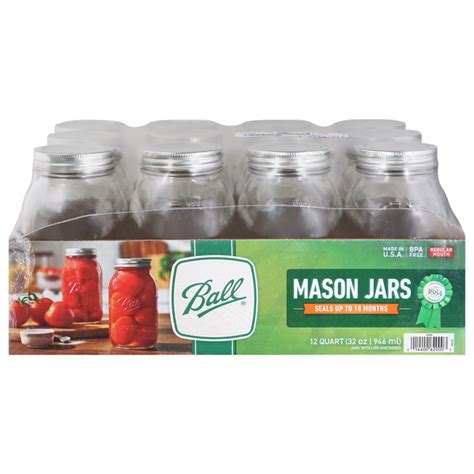 Save On Ball Mason Jars Wide Mouth Quart Full Case Order Online
