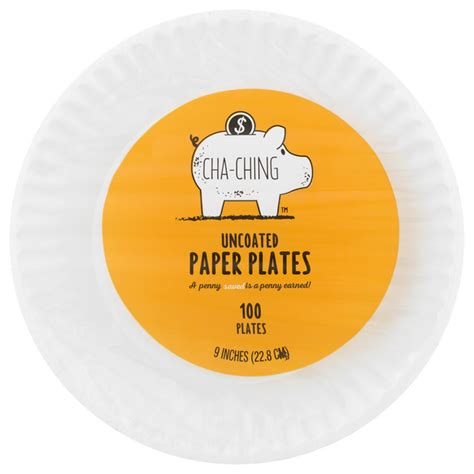 Save On Cha Ching Paper Plates Uncoated 9 Inch Order Online Delivery