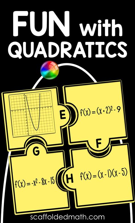 Scaffolded Math And Science Fun With Quadratics