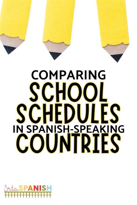 School Schedules From Spanish Speaking Countries Srta Spanish School Schedules From Spanish Speaking Countries Srta Spanish
