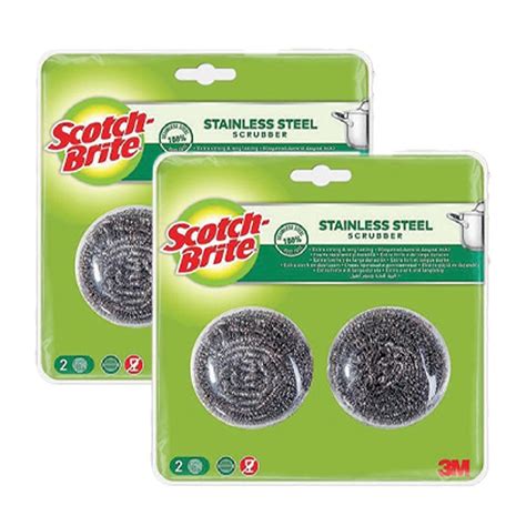 Scotch Brite Stainless Steel Scrubber 2 Pcs Online At Best Price Lulu Uae