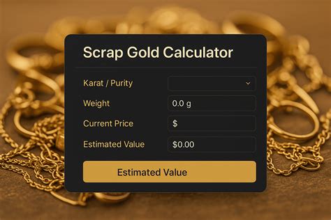 Scrap Gold Price Calculator Live Gold Price Amp Amp Free Estimates Scrap Gold Price Calculator Live Gold Price Amp Amp Free Estimates