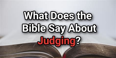 Judging Others By Scripture