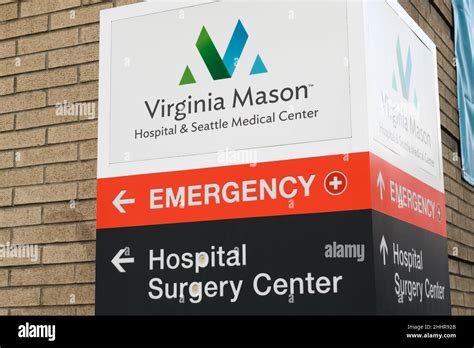 Seattle January 22 2022 Sign For Virginia Mason Hospital And