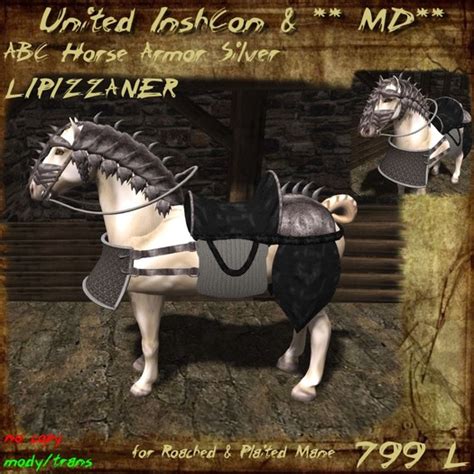 Second Life Marketplace Ui Abc Horse Armor Silver Lipizzaner Nc V