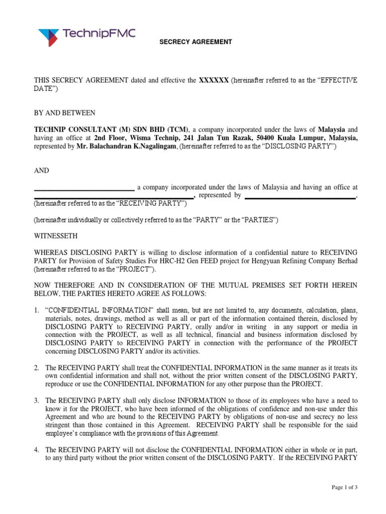 5 Secrecy Agreement Tips