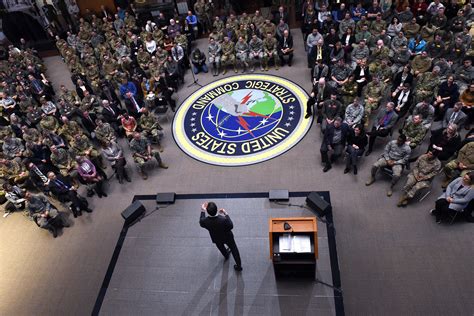 Secretary Esper Visits Usstratcom Offutt Afb To Engage With