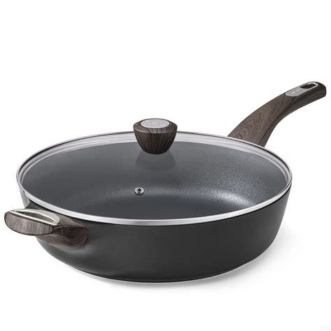 Sensarte Nonstick Frying Pan Skillet With Lid 12 Inch Large Deep