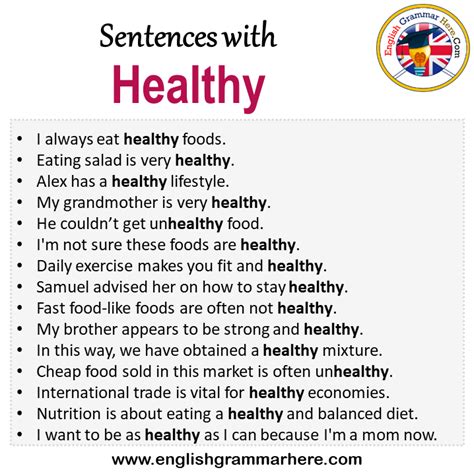Sentences For Healthy Archives English Grammar Here
