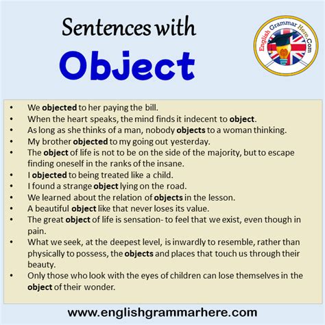 Sentences With Object Object In A Sentence In English Sentences For