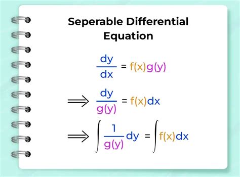 Solving Separable Differential Equations