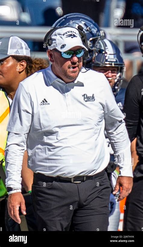 September 03 2022 Reno Nv Usa Nevada Head Coach Ken Wilson On The