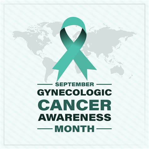September Is Gynecological Cancer Awareness Month Background Poster
