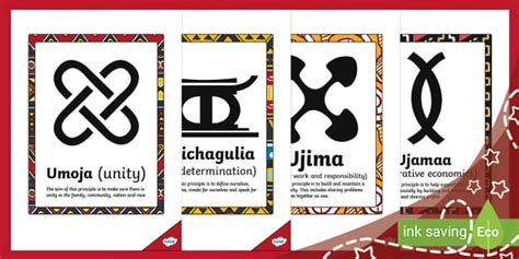 Seven Principles Of Kwanzaa Posters Teacher Made Twinkl