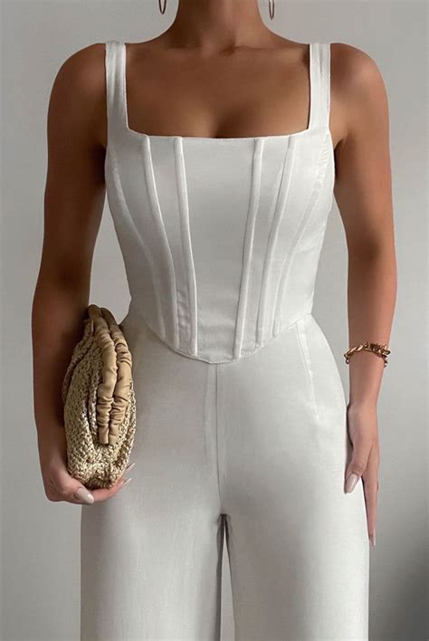 Seville Corset Top White Elbise K Yafet Stil K Yafetler