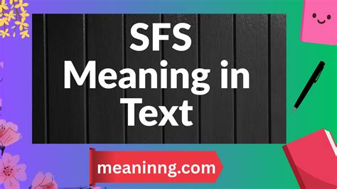 Sfs Meaning In Text A Clear Guide For Readers 2026 Sfs Meaning In Text A Clear Guide For Readers 2026