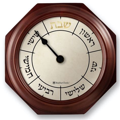 Shabbat Clock English Or Hebrew