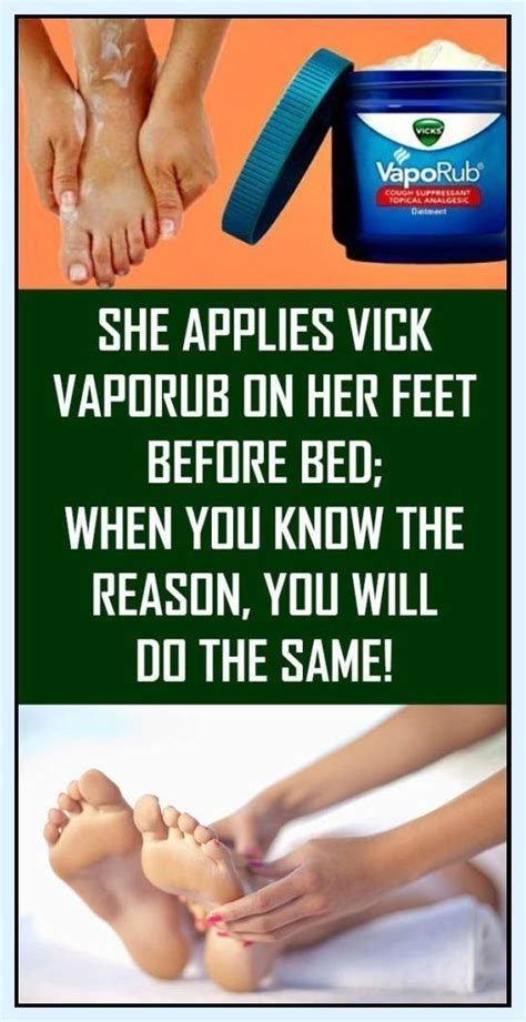 She Applies Vick Vaporub On Her Feet Before Bed When You Know The