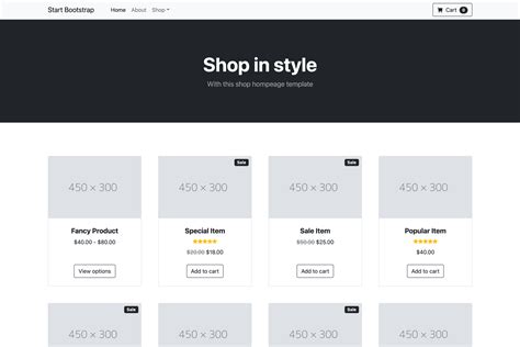 Shop Homepage