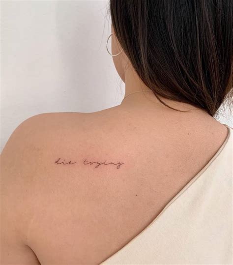 Shoulder Blade Tattoo Words
