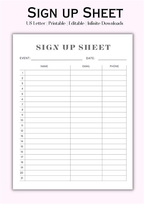 Sign Up Sheet Layout: A Beginner's Guide To Easy Registration Forms
