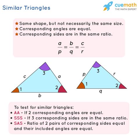 Similar Triangles Formulas Properties Theorems Proofs