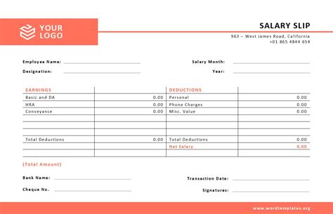 Simple Salary Slip Format In Word Excel Pdf Pay Slip Free Download