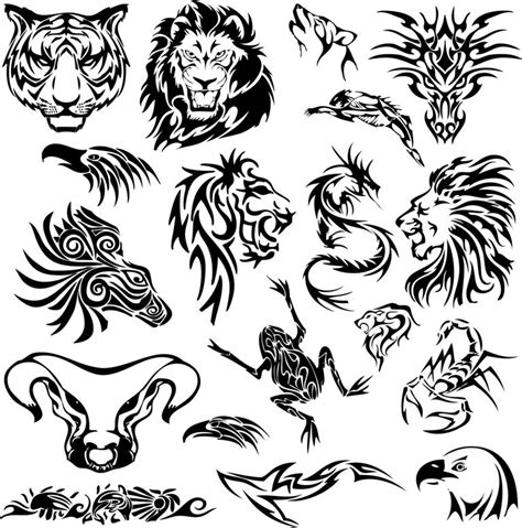 Simple Tribal Animal Tattoos