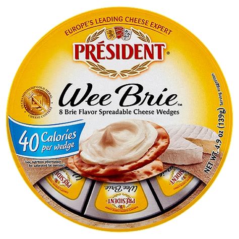 Singles Cheese Pr Sident Wee Brie Brie Flavor Spreadable Cheese Wedges 8 Cheese Spread