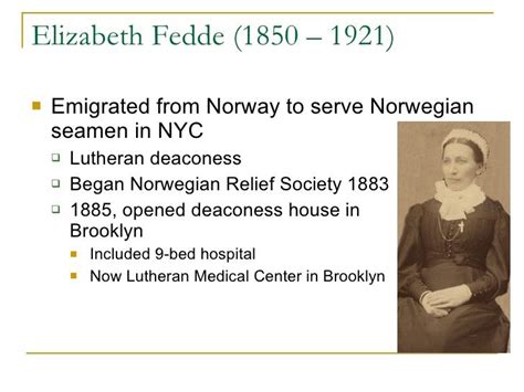 Sister Elizabeth Founder Of Norwegian Lutheran Deaconess Hospital