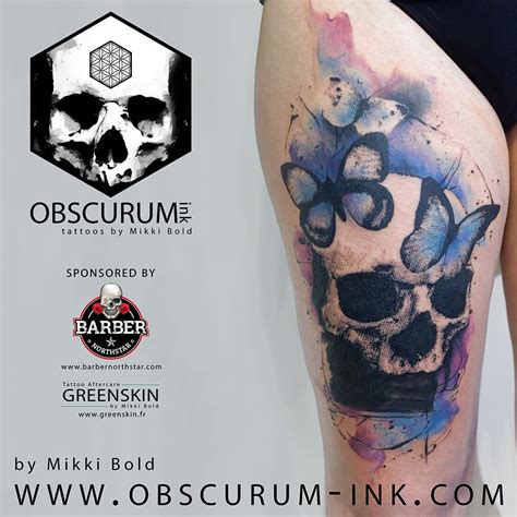 Skull And Butterflies Tattoo By Mikki Bold Post 29987