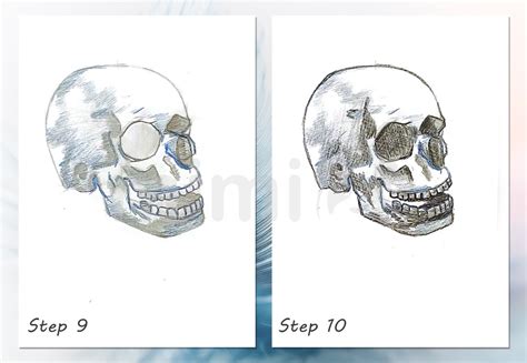 Skull Drawing Step By Step Tutorial Mimi Panda