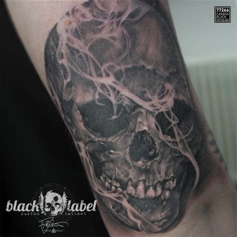 Skulls With Smoke Sleeve Tattoo By Jackie Rabbit Custom Ta Flickr