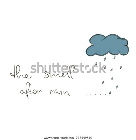 Smell After Rain Vector Qoute Rain Stock Vector Royalty Free