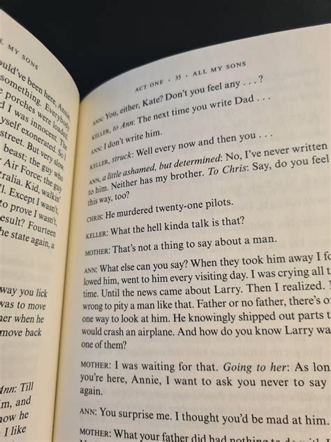 So Did Anybody Else Read Miller S All My Sons Drama That Supposedly