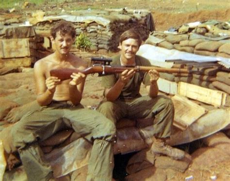 Soldiers Showing A Captured Mosin Nagant Sniper Rifle R Vietnamwar