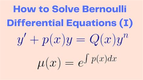 Solve Bernoulli Differential Equation With Ease A Step By Step Guide Solve Bernoulli Differential Equation With Ease A Step By Step Guide