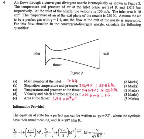 Solved Consider The Flow Of Air Through The Convergent Divergent Nozzle