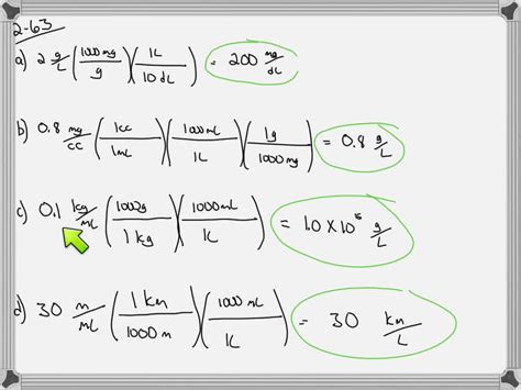Solved Convert The Following Units A 2 Liters L Deciliters Dl B