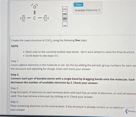 Solved Create The Lewis Structure Of Cocl2 Using The Chegg Com