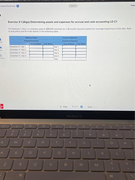 Solved Exercise 3 1 Algo Determining Assets And Expenses Chegg Com Solved Exercise 3 1 Algo Determining Assets And Expenses Chegg Com